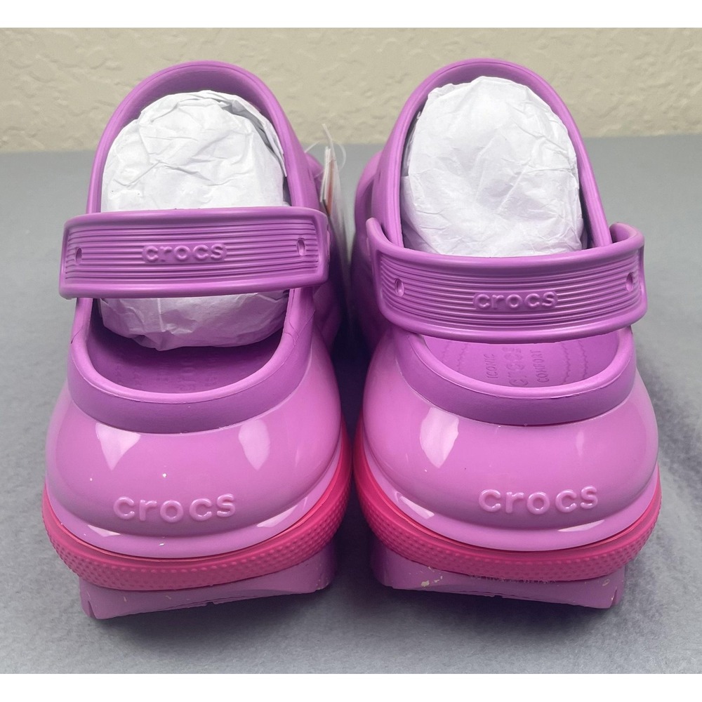Crocs Mega Crush Sandals Womens Size 8 Platform Shoes Bubble Pink 207989-6WQ NEW - Picture 5 of 9